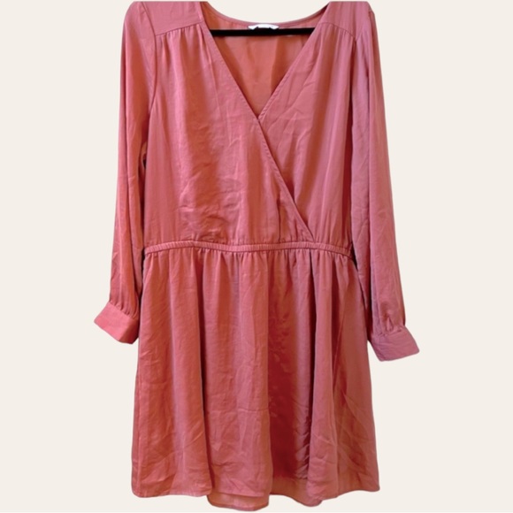 AMERICAN EAGLE - Silky Pink Mini Dress with Elastic Waistband - Picture 4 of 14